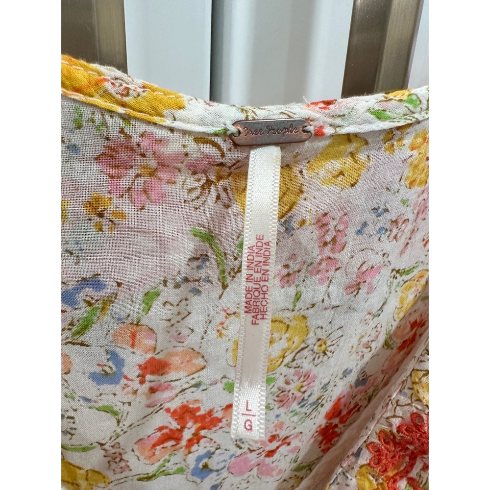 Free People Cream Maxi Dress with Coral Trim - Picture 4 of 8